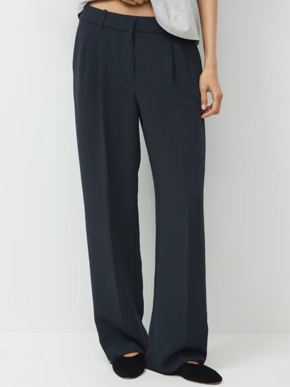 NWT Aritzia EFFORTLESS LO-RISE Crepette Pants DARK NIGHT NAVY 16